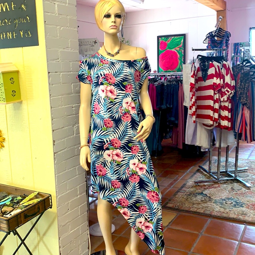 Hawaiian print Maxi Dress